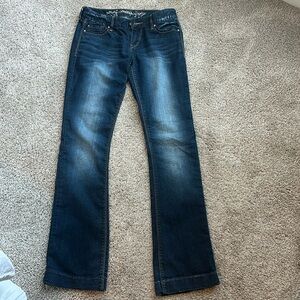 Express jeans size 2r low rise bootcut hemmed